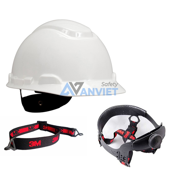 3M safety helmets have a four-point suspension system.